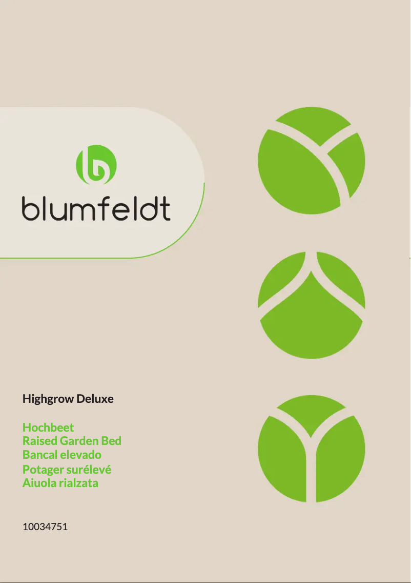 Page n°1 - Manuel utilisateur Blumfeldt Highgrow Deluxe