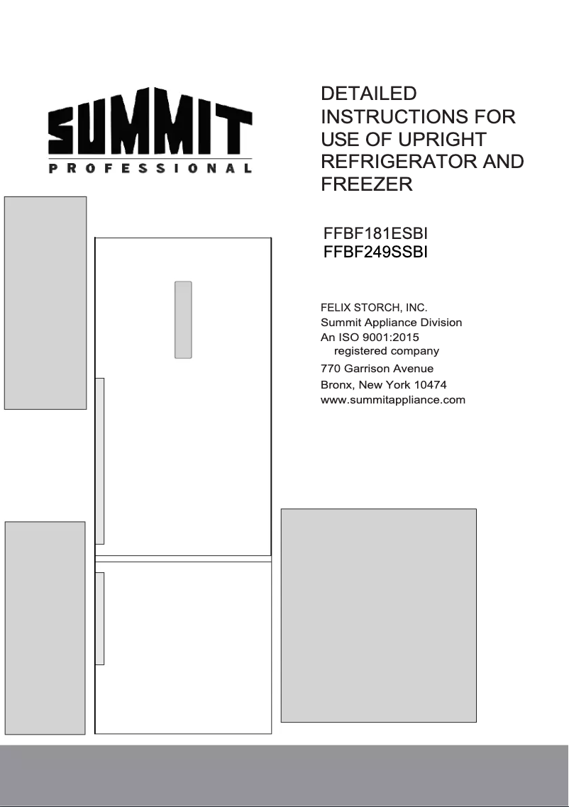 Image de la première page du manuel de l'appareil FFBF181