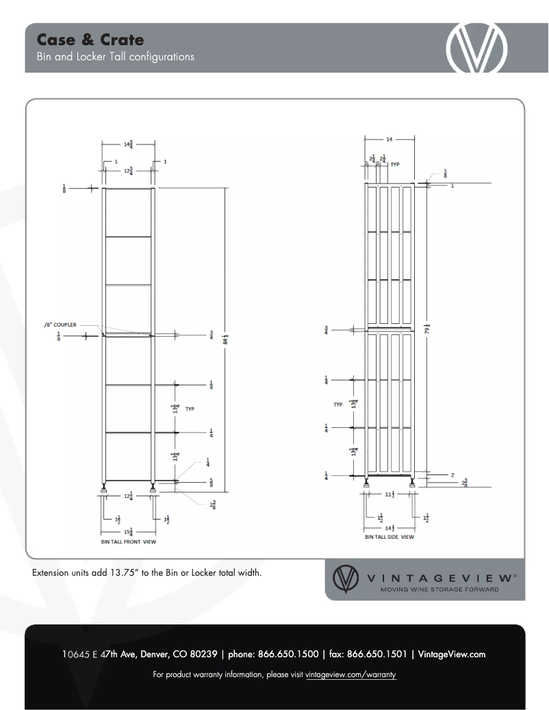 Page 1 de la notice Manuel utilisateur VintageView CC-LOCKER-T4-K