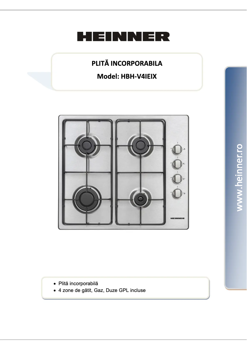 Page 1 de la notice Manuel utilisateur Heinner HBH-V4IEIX