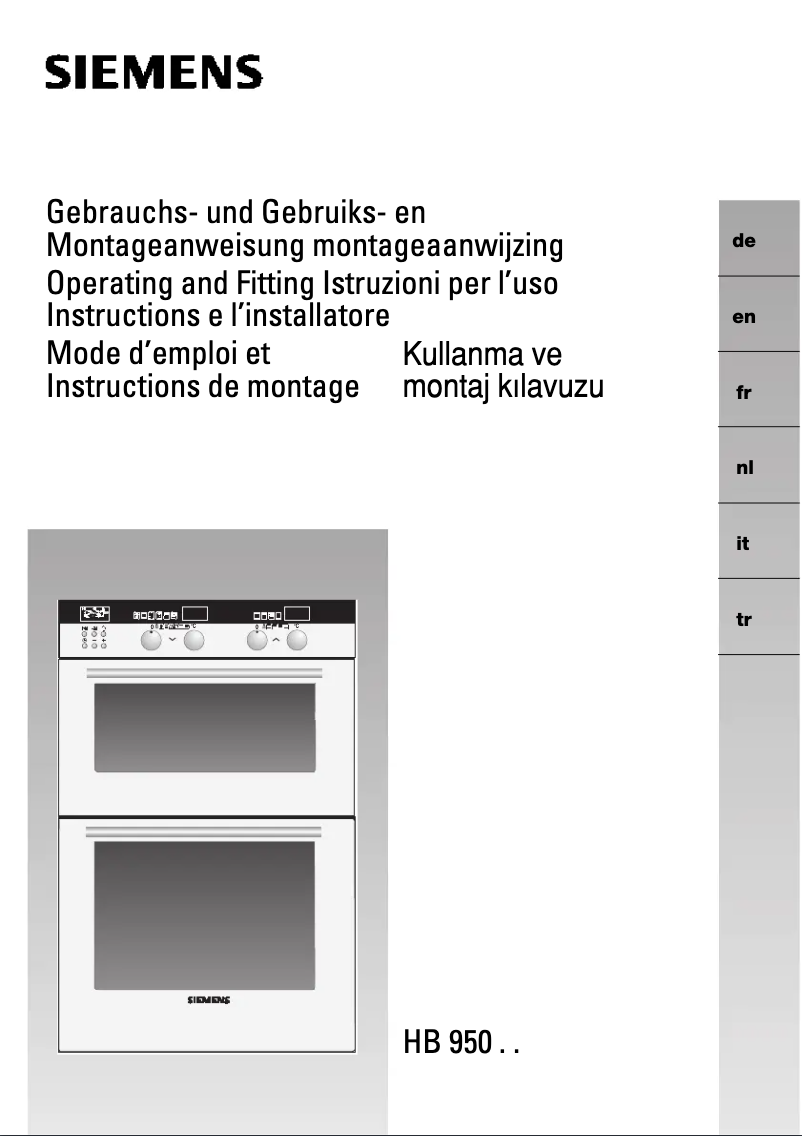 Page n°1 - Manuel utilisateur Siemens HB95050
