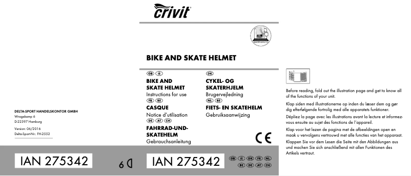 Page 1 de la notice Manuel utilisateur Crivit IAN 275342