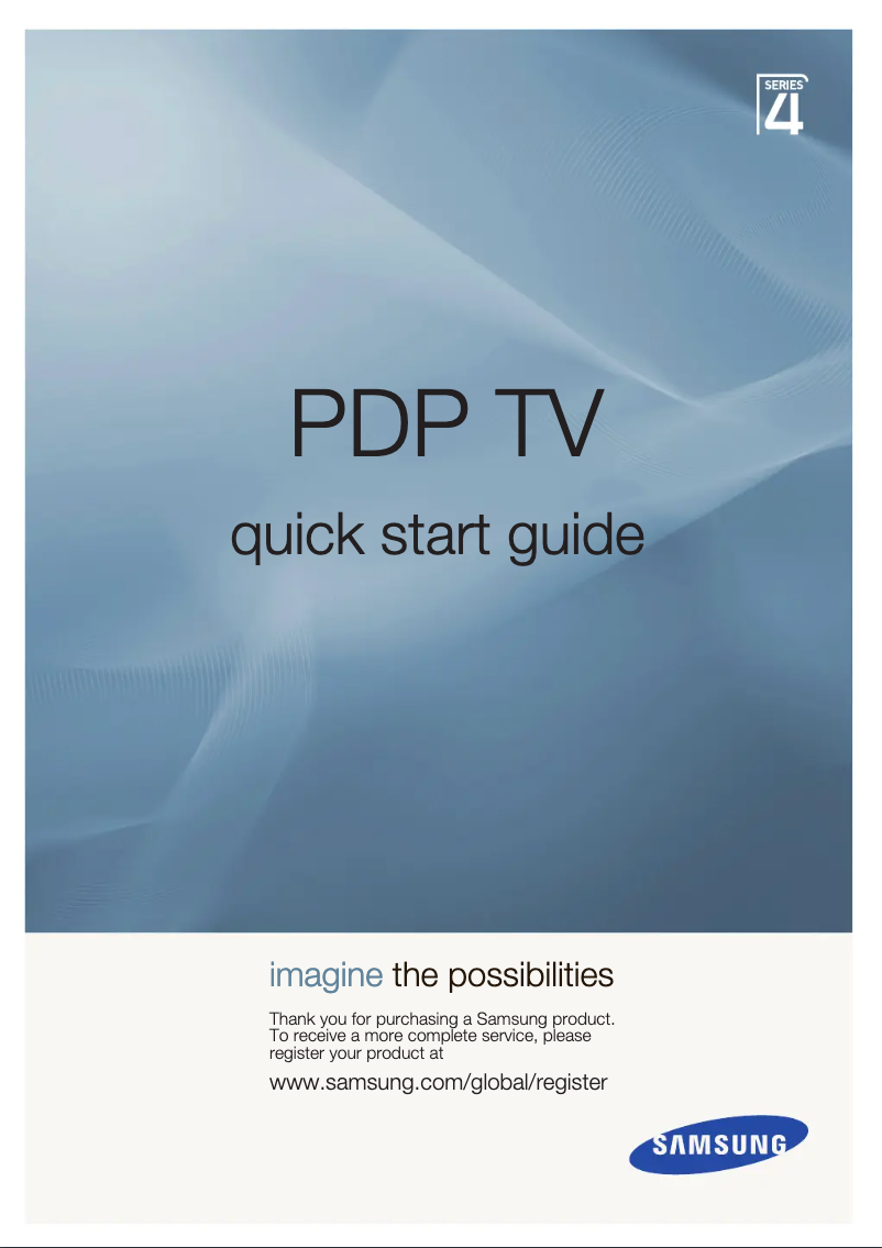 Page n°1 - Manuel utilisateur Samsung PS42A466P2W