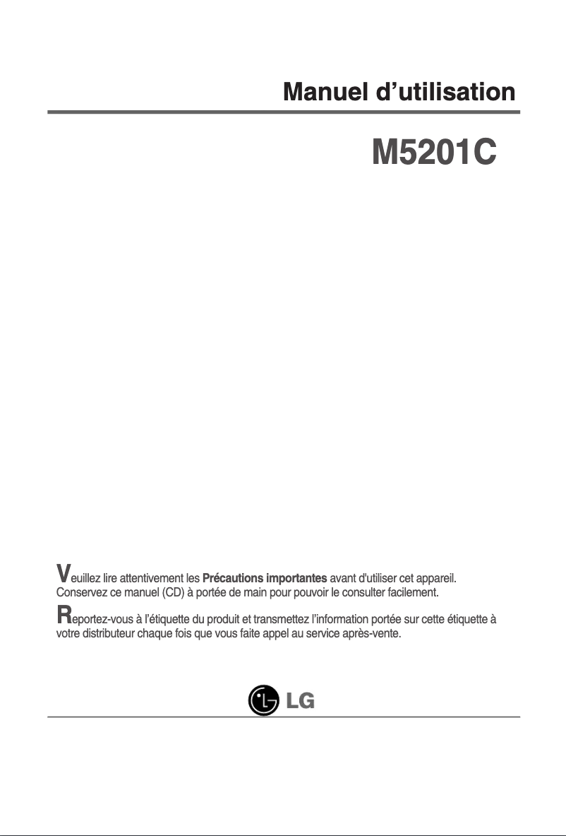 Page n°1 - Manuel utilisateur LG M5201C-BA