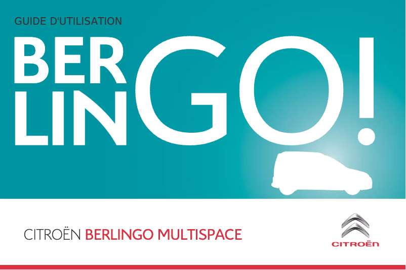 Image de la première page du manuel de l'appareil Berlingo (2015)