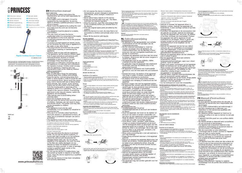 Page 1 de la notice Manuel utilisateur Princess Rapido 339490