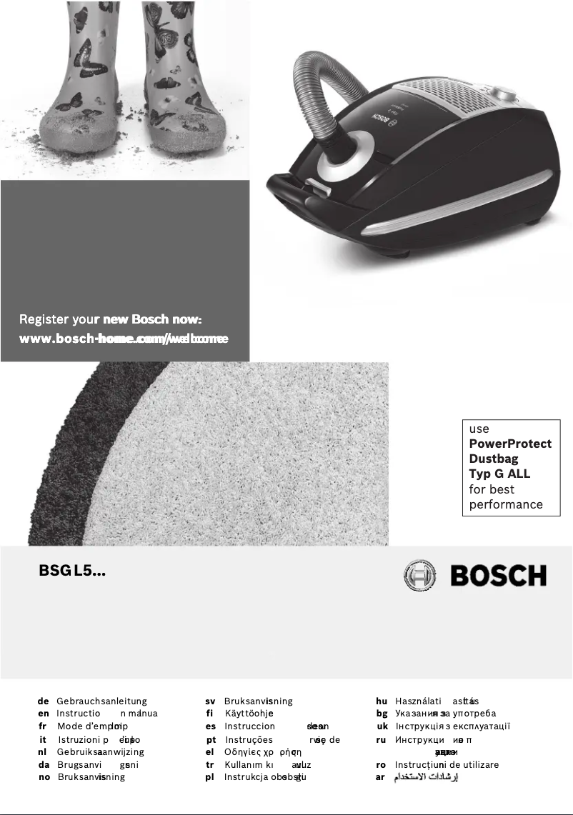 Page n°1 - Manuel utilisateur Bosch BSGL5PT2GB