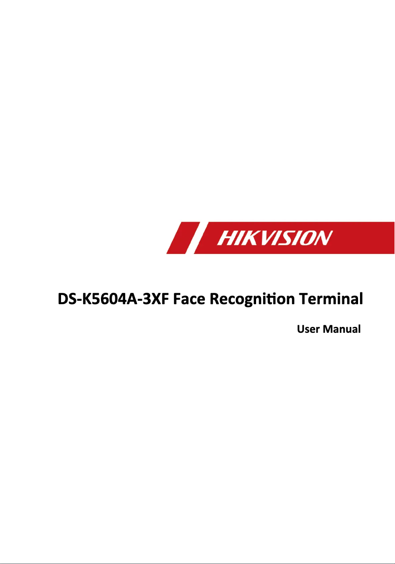 Page 1 de la notice Manuel utilisateur Hikvision DS-K5604A-3XF