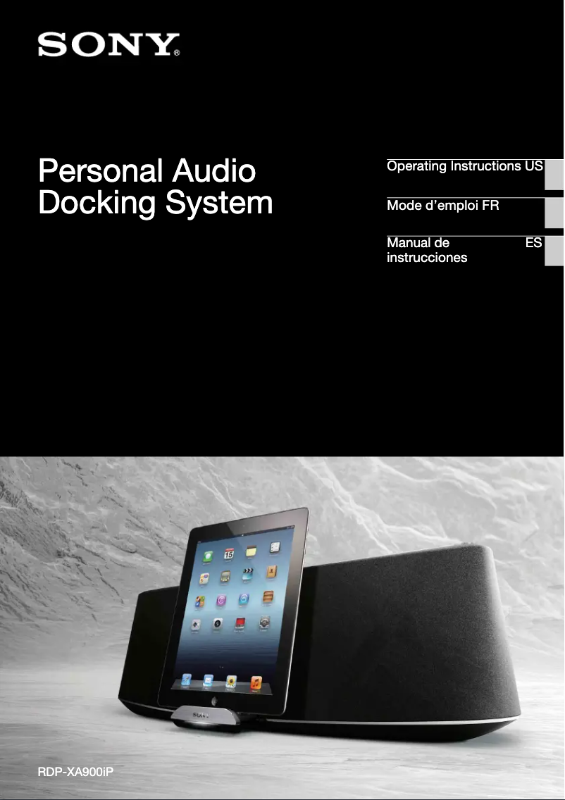 Image de la première page du manuel de l'appareil RDP-XA900iP
