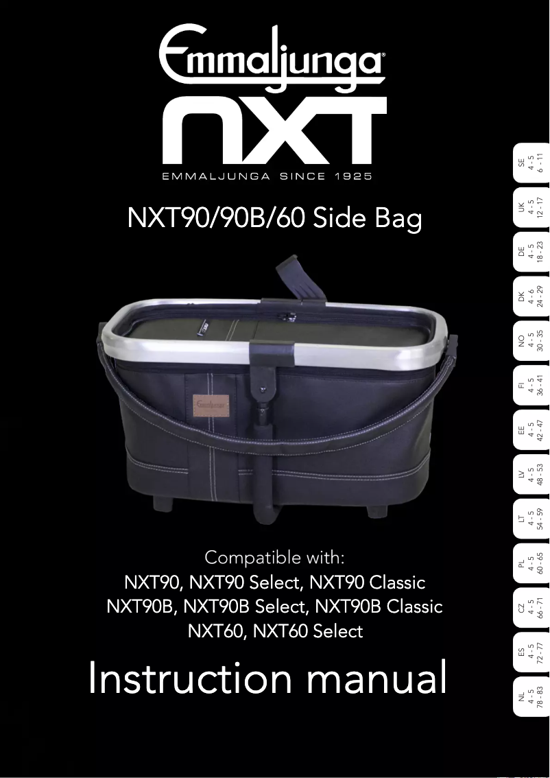 Page 1 de la notice Manuel utilisateur Emmaljunga Sidebag