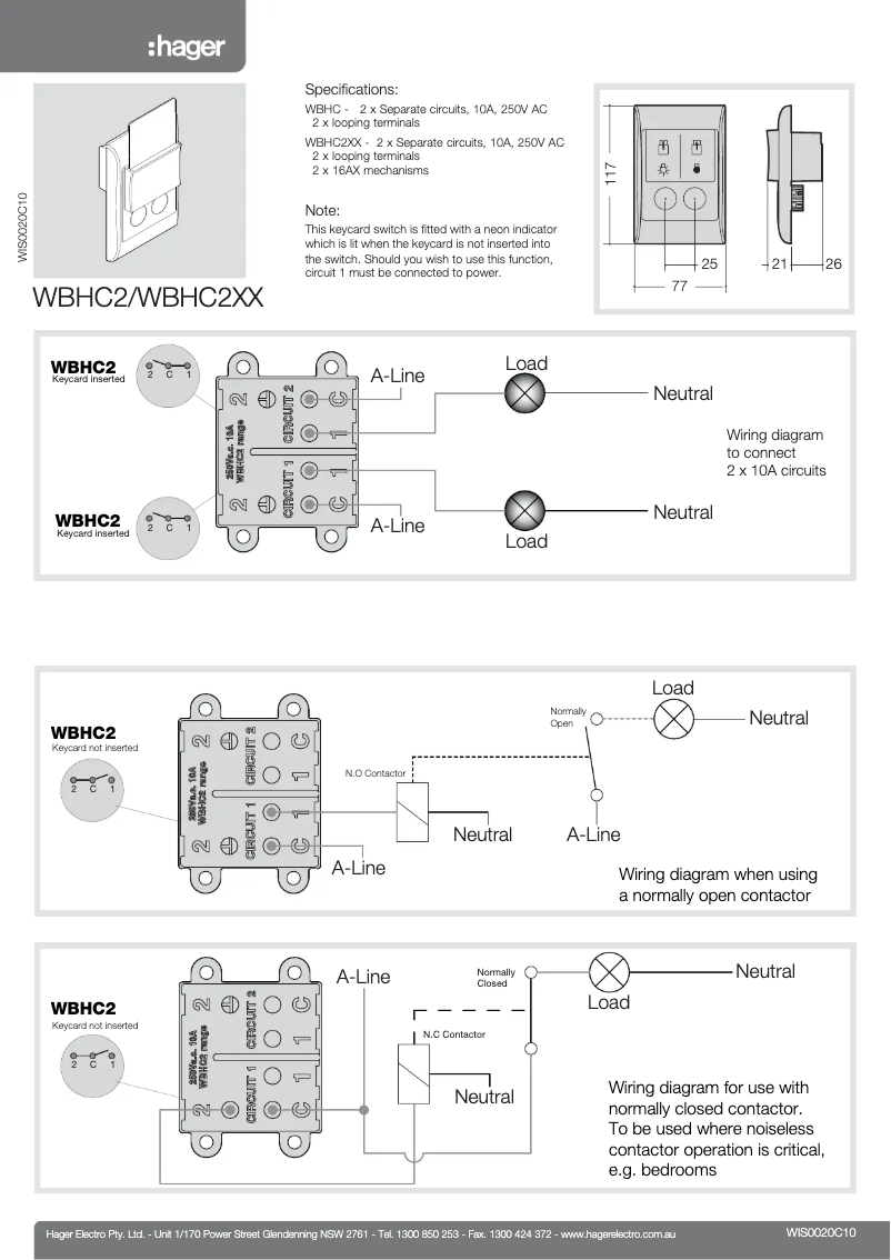 Image de la première page du manuel de l'appareil WBHC2