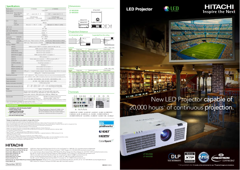 Image de la première page du manuel de l'appareil LP-WU3500