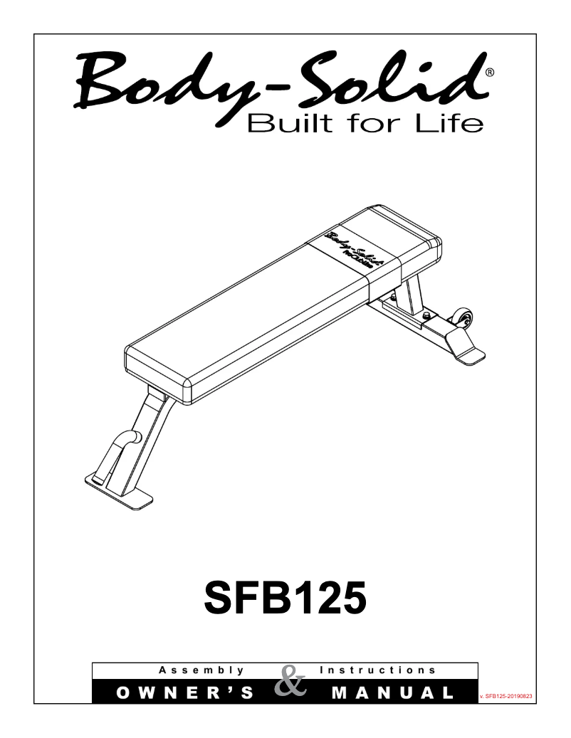 Page 1 de la notice Manuel utilisateur Body-Solid SFB125