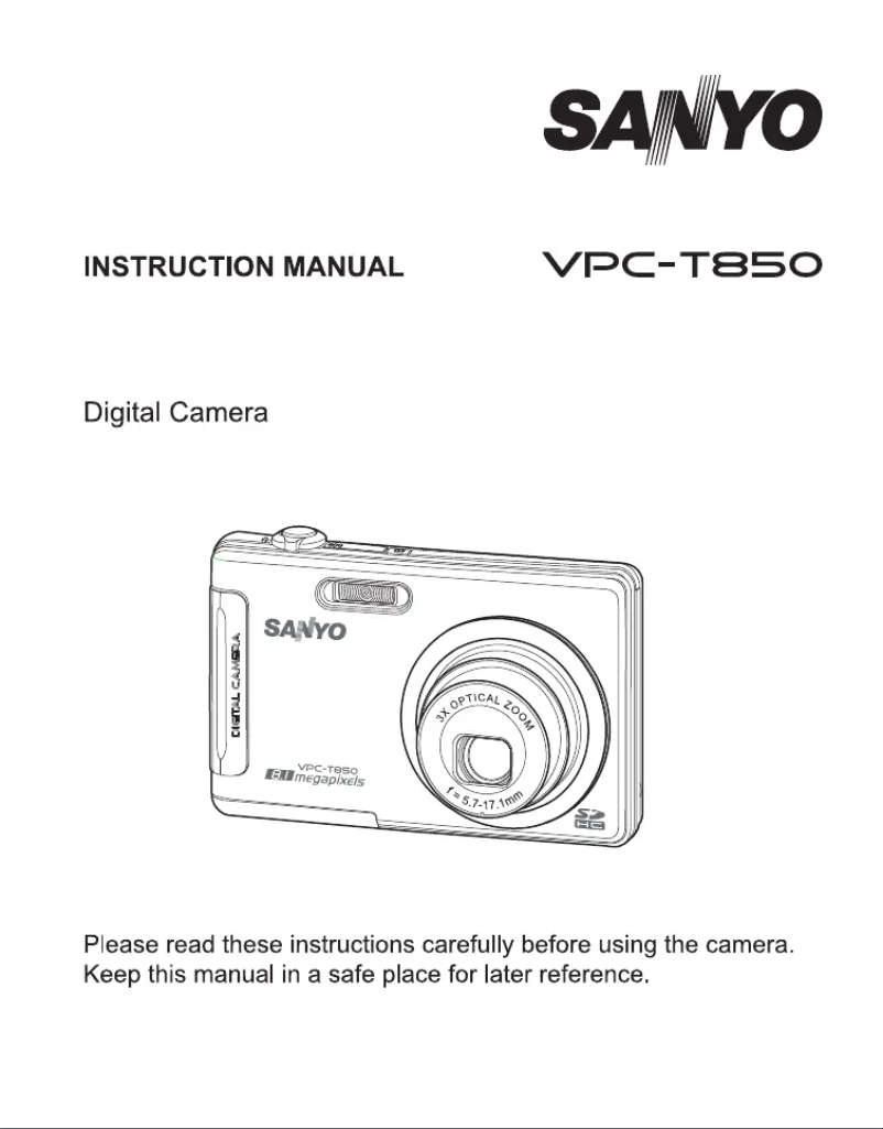 Image de la première page du manuel de l'appareil VPC-T850