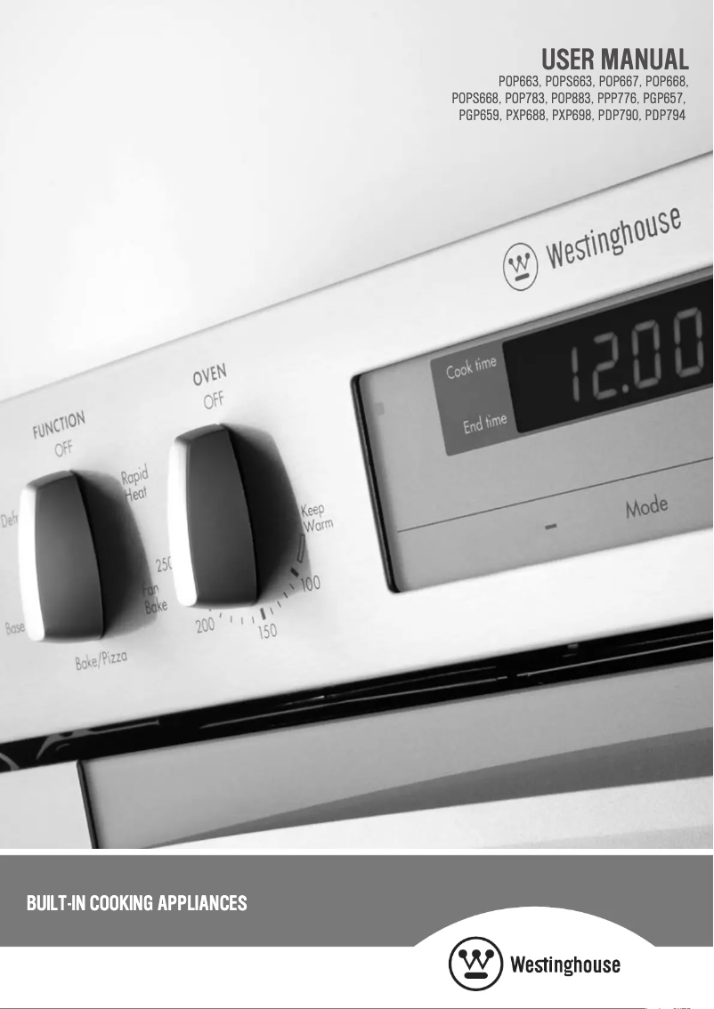 Page n°1 - Manuel utilisateur Westinghouse PXP688W