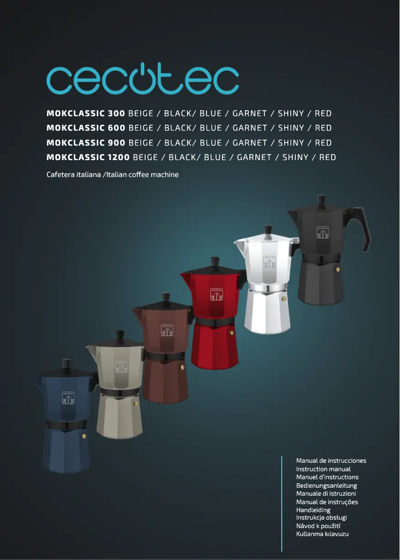 Page n°1 - Manuel utilisateur Cecotec Mokclassic 1200