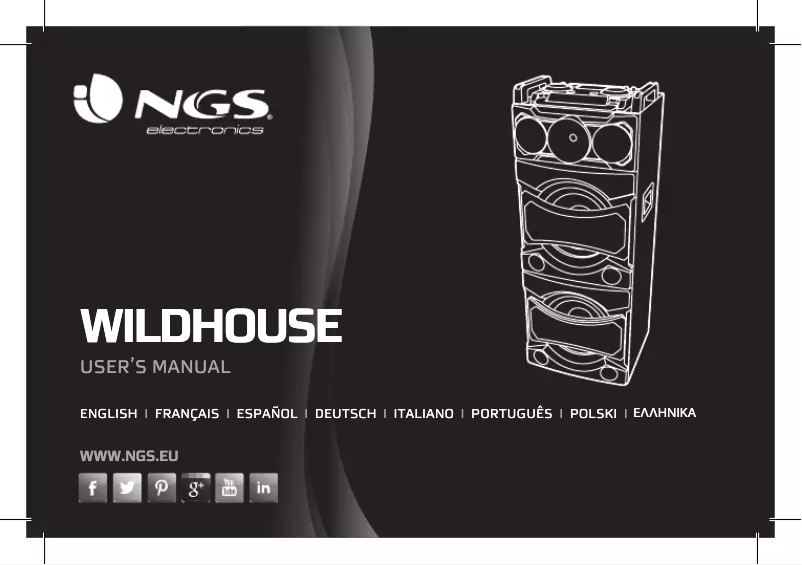Page 1 de la notice Manuel utilisateur NGS WILDHOUSE