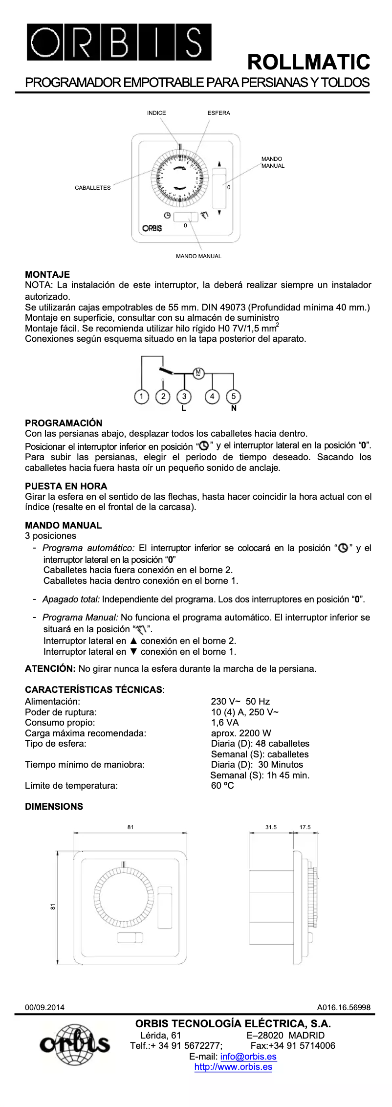 Image de la première page du manuel de l'appareil THALOS