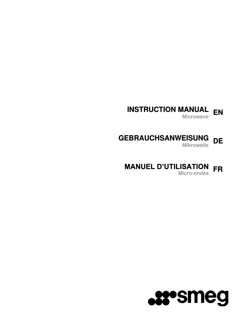 Page n°1 - Manuel utilisateur Smeg MP822NAO