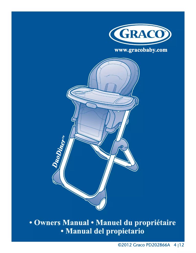 Page 1 de la notice Manuel utilisateur Graco DuoDiner LX