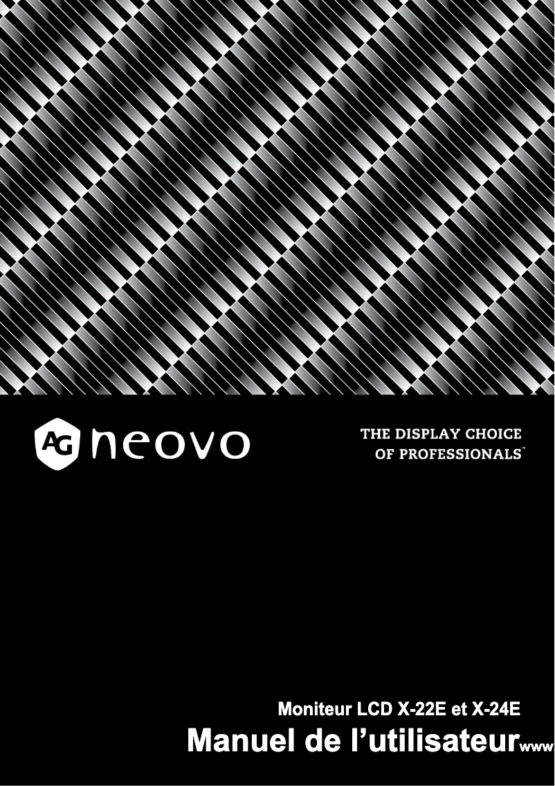 Page 1 de la notice Manuel utilisateur AG Neovo X-24E