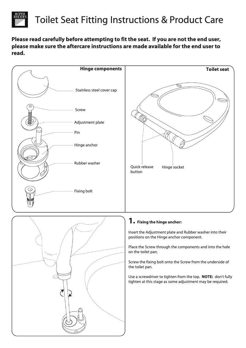 Image de la première page du manuel de l'appareil Minerva