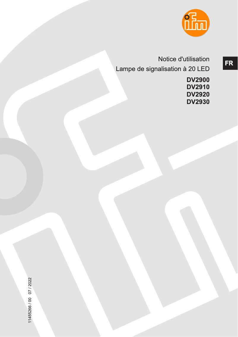 Image de la première page du manuel de l'appareil DV2920