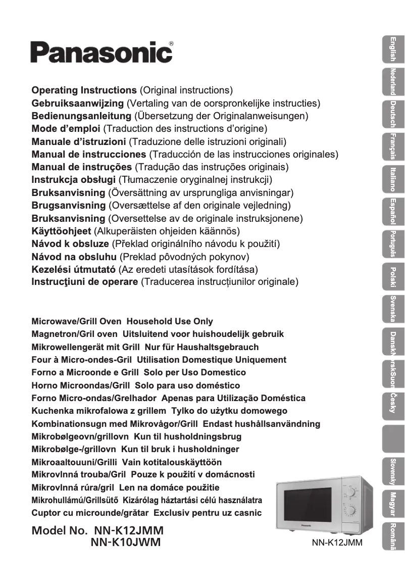 Page n°1 - Manuel utilisateur Panasonic NN-K10JWM