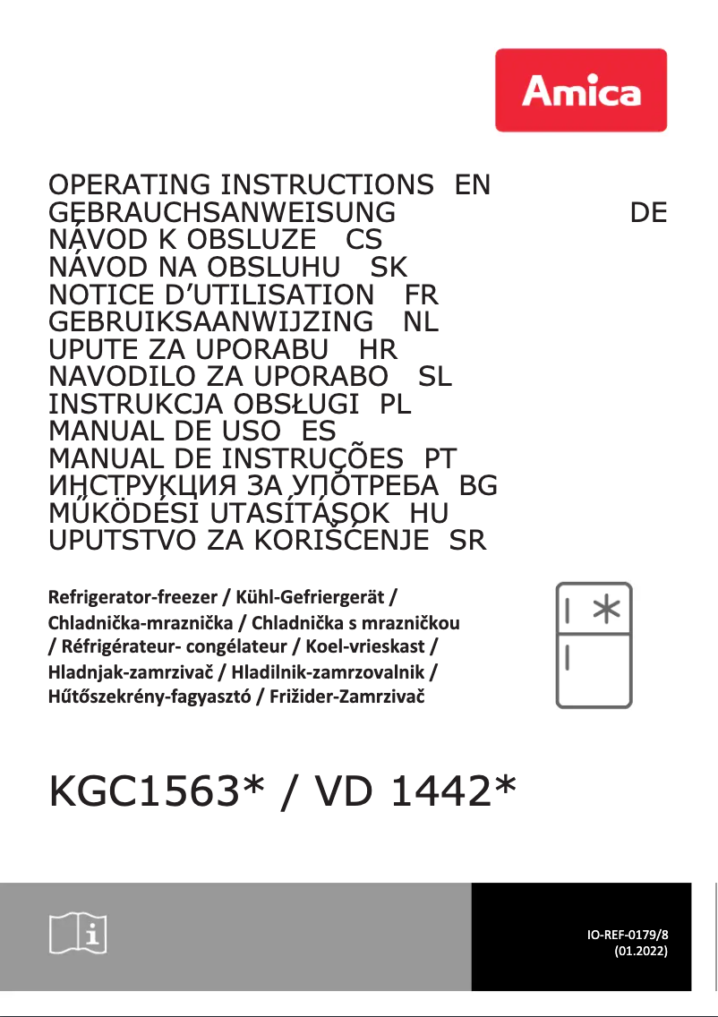 Page n°1 - Manuel utilisateur Amica KGC 15631 R