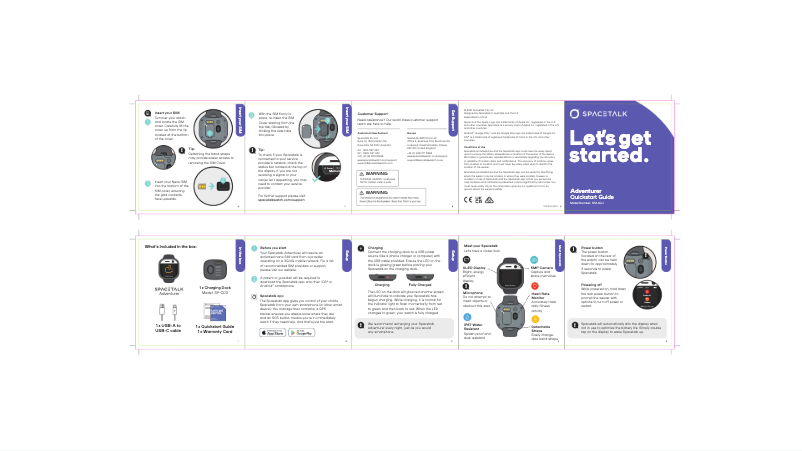 Page 1 de la notice Manuel utilisateur Spacetalk Adventurer ST2-4G-1