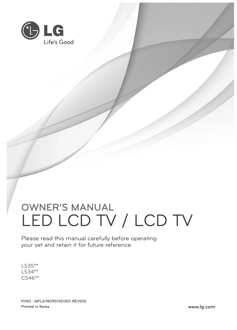 Page n°1 - Manuel utilisateur LG 42LS340S