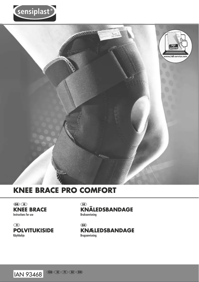 Page n°1 - Manuel utilisateur Sensiplast IAN 93468