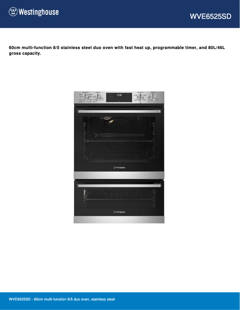 Image de la première page du manuel de l'appareil WVE6525SD