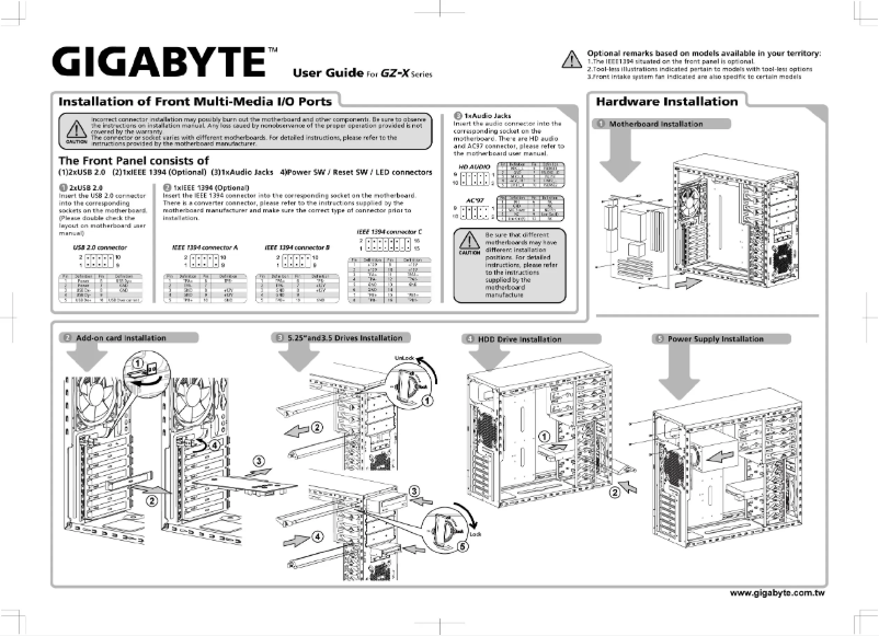 Page 1 de la notice Manuel utilisateur Gigabyte GZ-X4-U3