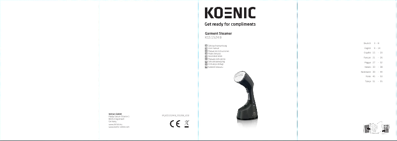 Image de la première page du manuel de l'appareil KGS 1524 B