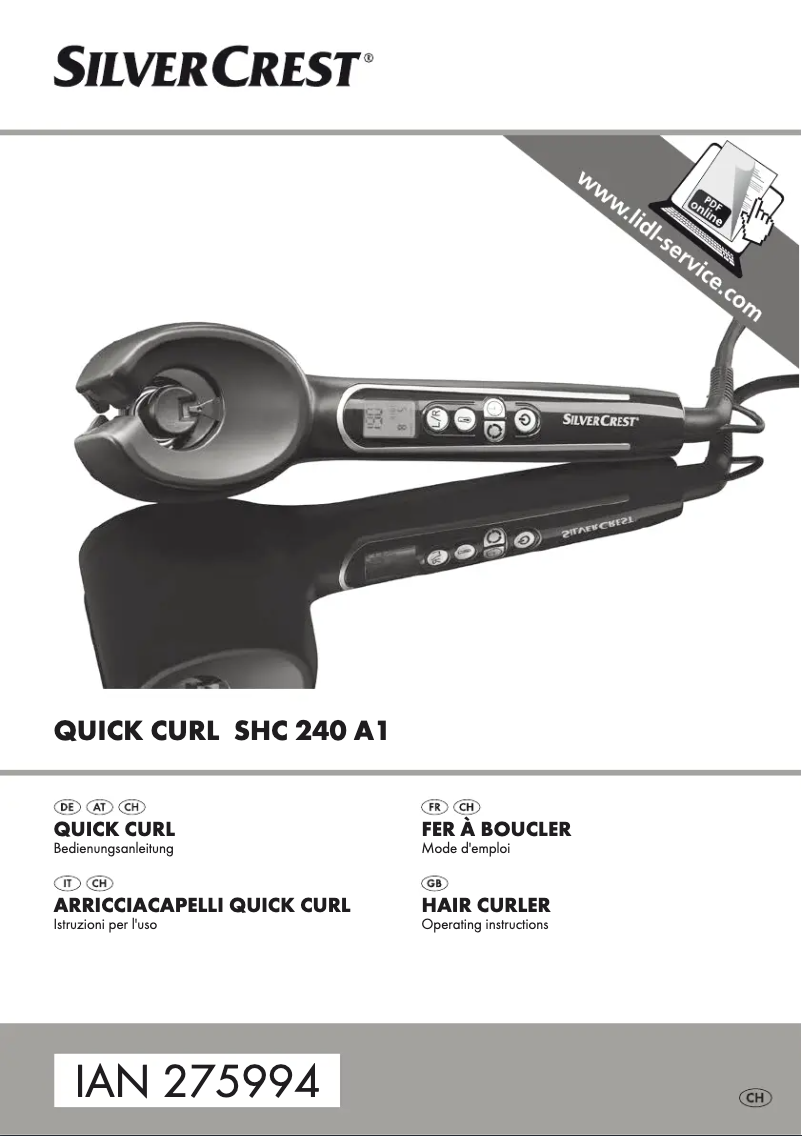 Page 1 de la notice Manuel utilisateur SilverCrest SHC 240 B2