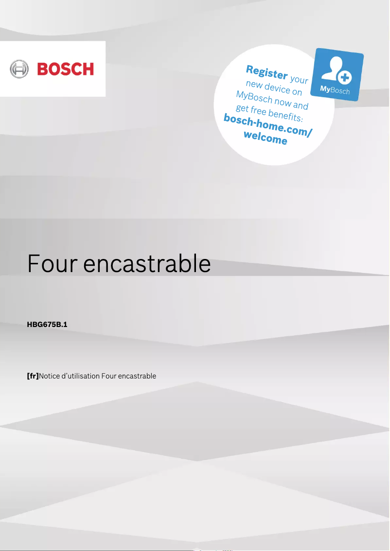 Image de la première page du manuel de l'appareil HBG675BW1