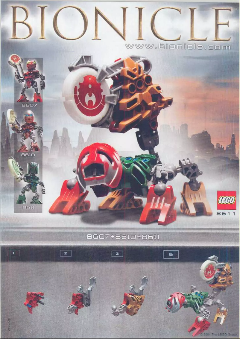 Page 1 de la notice Manuel utilisateur Lego Bionicle 8611