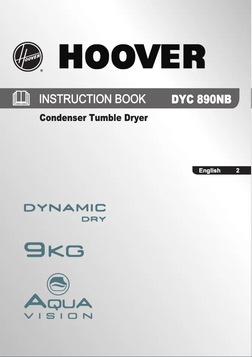 Page n°1 - Manuel utilisateur Hoover DYC 890NB-80