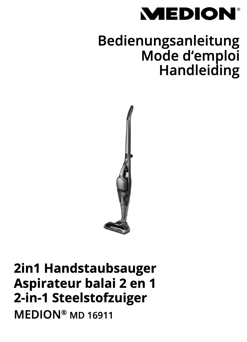 Page n°1 - Manuel utilisateur Medion MD 16911