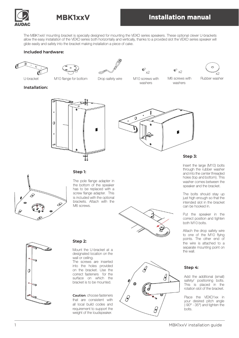 Image de la première page du manuel de l'appareil MBK115V