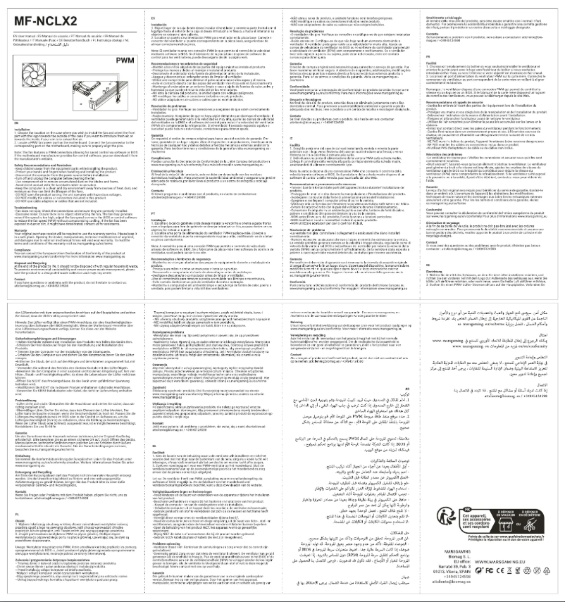 Page 1 de la notice Manuel utilisateur Mars Gaming MF-NCLX2