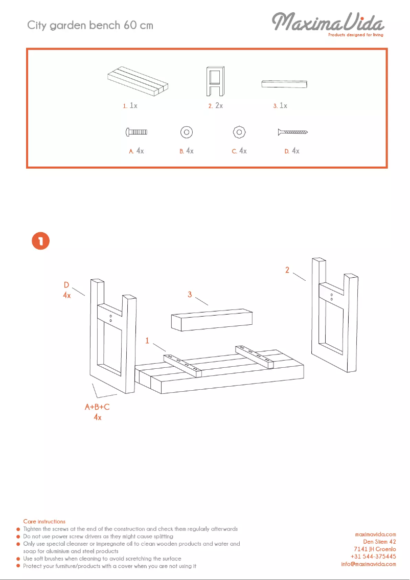 Page 1 de la notice Manuel utilisateur MaximaVida Vilnius