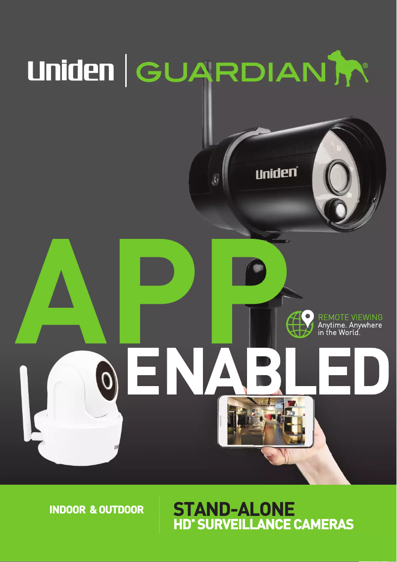 Image de la première page du manuel de l'appareil Guardian App Cam 25