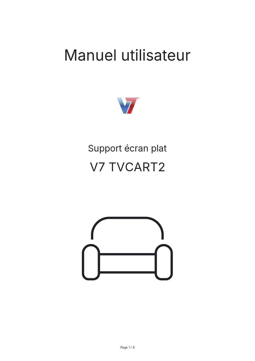 Page n°1 - Manuel utilisateur V7 TVCART2