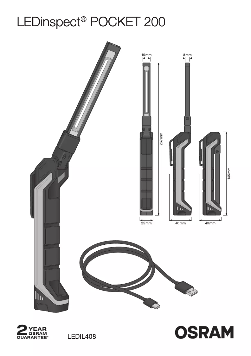 Image de la première page du manuel de l'appareil LEDinspect POCKET200