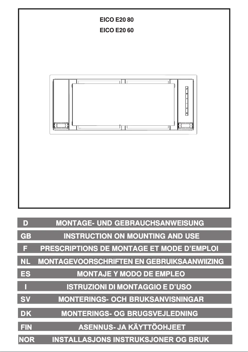 Imagen de la primera página del manual del dispositivo E20 60 X