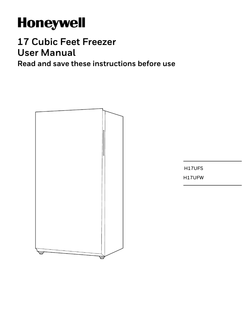 Page 1 de la notice Manuel utilisateur Honeywell H17UFW