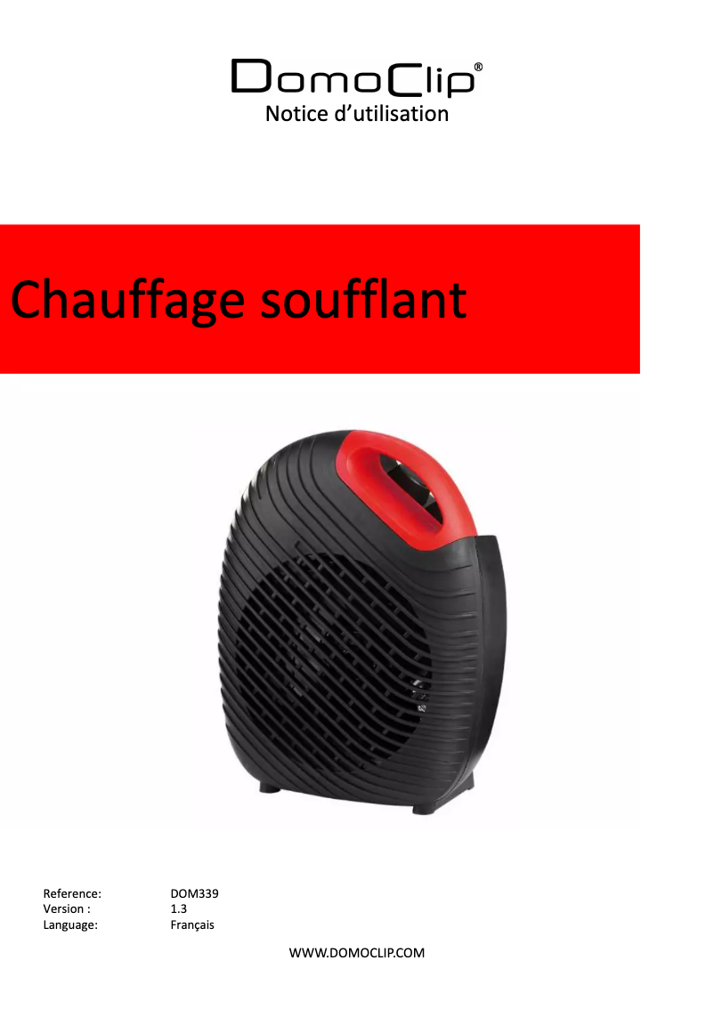 Página 1 del manual Manual de usuario Domoclip DOM339W