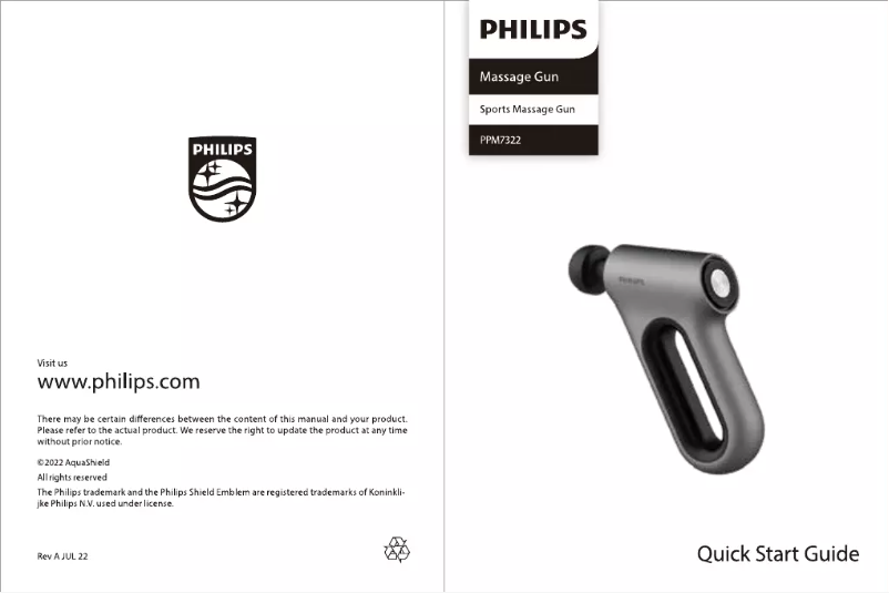 Page n°1 - Guide de démarrage rapide Philips PPM7322
